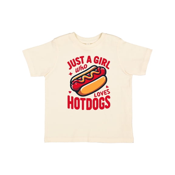 Inktastic Just a Girl Who Loves Hot Dogs Girls Toddler T-Shirt