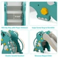 thumbnail image 4 of Patiojoy 4 in 1 Kids Dinosaur Slide Baby Play Climber Slide Set W/ Basketball Hoop Green, 4 of 8