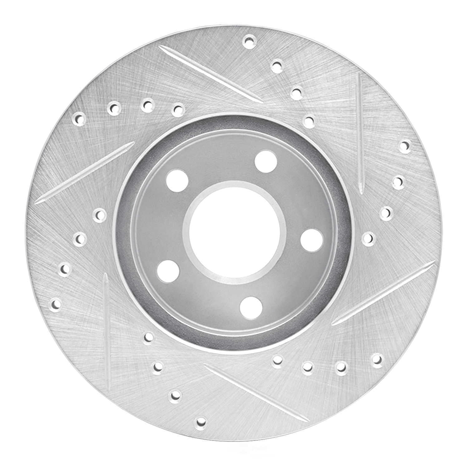 Dynamic Friction Company 631-52007L DFC Brake Rotor - Drilled And Slotted - Silver