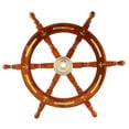 thumbnail image 3 of Wooden Ship Wheel wall and Pirate Décor | Pirate Rustic Captain | SHIP WHEEL 18, 24, 36 INCHES Nautical Style Captain Boat Wheel, 3 of 6
