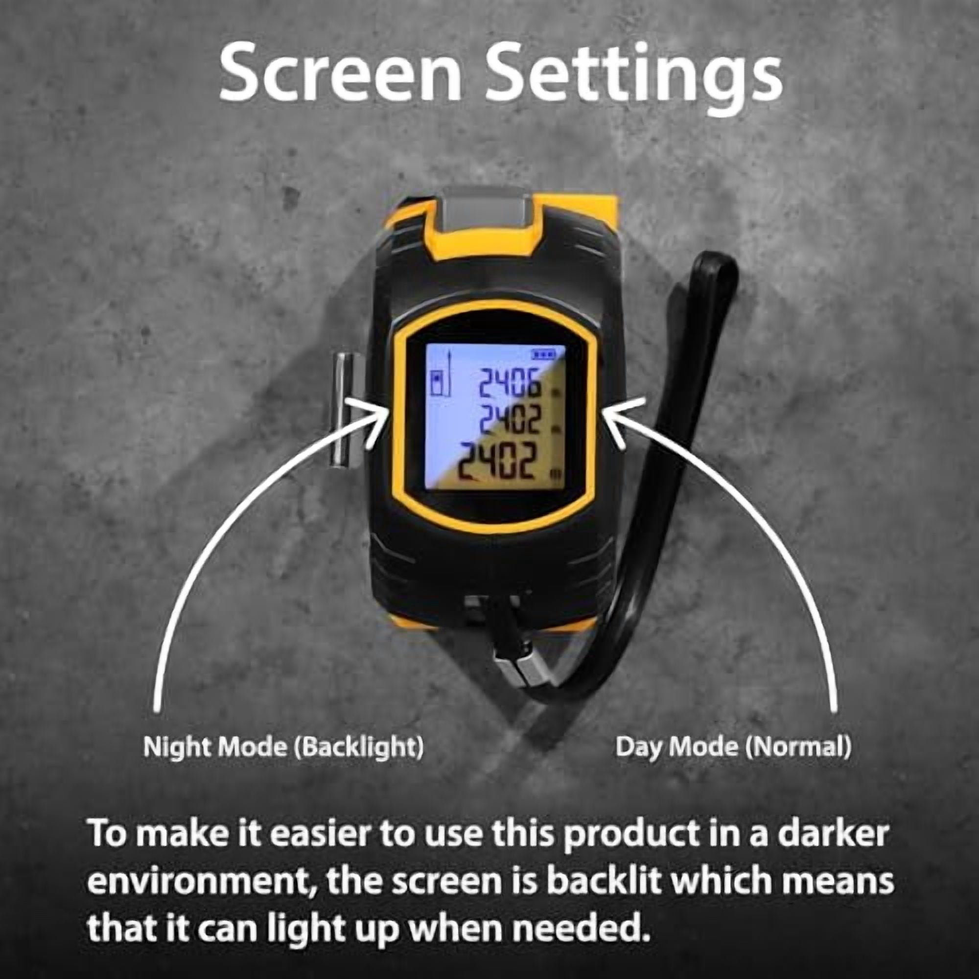 Laser Tape Measure 3-in-1 with Large LCD Display | Digital Laser Measurement Tool in/ft/m Scales up to 131ft/40M with calculations | Tape Measure 16ft/5M and Cross Line Laser Yellow$$Tools