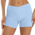 thumbnail image 3 of MuXiKeJi Clothes Women's Athletic Shorts 3'' Inseam Stretchy Ruched Back Soft Biker Yoga Exercise Legging Shorts for Women, 3 of 5