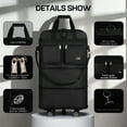 thumbnail image 2 of 36" Expandable Foldable Luggage Bag,Collapsible Suitcases with Wheels,Rolling Duffle Bag Wheeled Travel Bag for Men Women,MEX-Black, 2 of 8