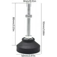thumbnail image 2 of 8 Pack Leveling Feet, Rubber Base, Adjustable Feet, Screw-In Leveling Feet, Adjustable Furniture Legs, Adjustment Nut, Screw Feet for Furniture Legs, Chair, Table, 2 of 4