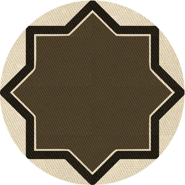 Ahgly Company Machine Washable Indoor Square Transitional Bakers Brown Area Rugs, 3' Square