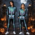 thumbnail image 5 of Halloween Costumes for Couples, Halloween Costumes, Skeleton Costume, Adult Men & Women Skeleton Halloween Costume Unisex Skeleton Jumpsuit Pajamas Onesie Cozy One Piece Cosplay Party 2026, 5 of 5