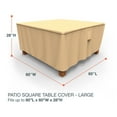 thumbnail image 4 of Budge Large 60" Beige Patio Square Table Cover, Sedona, 4 of 8