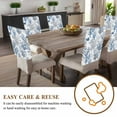 thumbnail image 4 of Summer Marine Life Chair Covers Set of 4 Water Blue Coral Shell Starfish Chair Back Covers Stretch Removable Washable Chairs Slipcovers Chair Protector for Dining Room Kitchen Party Decor, 4 of 5
