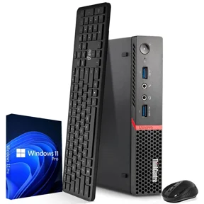 Restored Lenovo M715q Tiny Desktop PC | AMD Ryzen 5 2400GE | Radeon RX Vega 11 Graphics | 8GB DDR4 RAM | 128GB SSD | WIFI | Keyboard & Mouse | Windows 11 Pro (Refurbished)