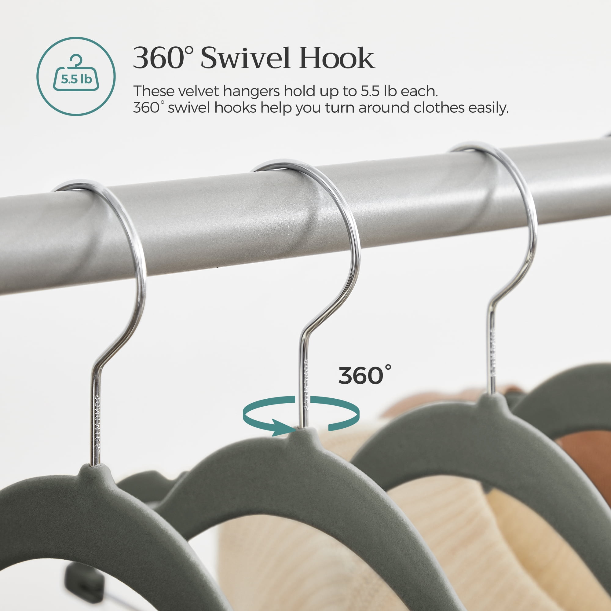 Velvet Skirt Pants Hangers 30 Packs Velvet Hangers with Adjustable Clips Non Slip Space Saving Clothes Hangers for Skirts Pant Gray