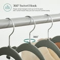 thumbnail image 5 of Velvet Skirt Pants Hangers 30 Packs Velvet Hangers with Adjustable Clips Non Slip Space Saving Clothes Hangers for Skirts Pant Gray, 5 of 10