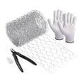 thumbnail image 1 of kurtrusly Galvanized Poultry Mesh Fencing Chicken Wire Net Rabbit Netting Silver 10x500cm 1 Pc, 1 of 6