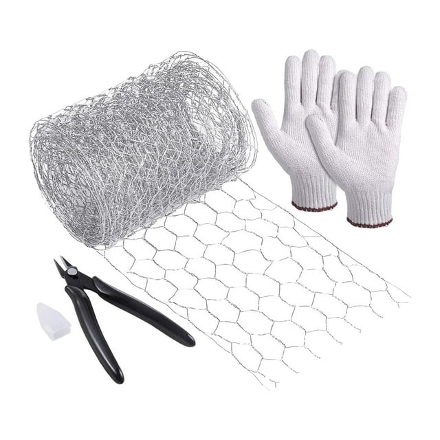 kurtrusly Galvanized Poultry Mesh Fencing Chicken Wire Net Rabbit Netting Silver 10x500cm 1 Pc