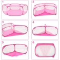 thumbnail image 4 of Outdoor Foldable Pet Playpen Breathable Small Animals Tent Transparent Pet Exercise Fence Rabbit Play Pen Cage for Small/Medium Dogs, Designed for Camping, Yard(Pink), 4 of 5
