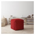 thumbnail image 2 of HomeRoots 518511 17 x 17 x 1 in. Red & White Cotton Polka Dots Pouf Cover, 2 of 5