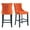 Orange, variant on DONICK Velvet Counter Height Bar Stools Set of 4,Button Tufted Back Bar Chair Nailhead Back Pull Tab Wooden Leg(Black)