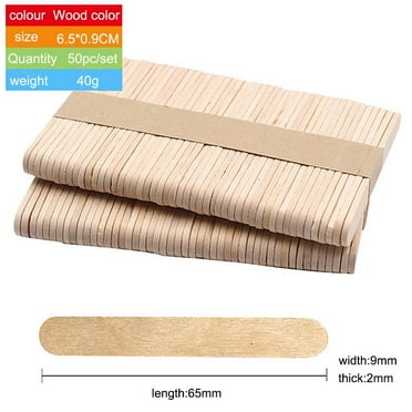 Clearance! 50 Pcs Large Wooden Craft Sticks Wooden Multi-Purpose Popsicle Sticks for Crafts, ICES, & Ice Cream, Waxing, Tongue Depressor Wood Sticks for DIY Arts and Crafts