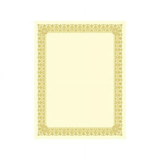2C29RT1 Best Paper Greetings Certificate Paper with Gold Foil Leaf Borders  - 48 Pack - Blank Printer Friendly Letter Size Gold, 8.5 x