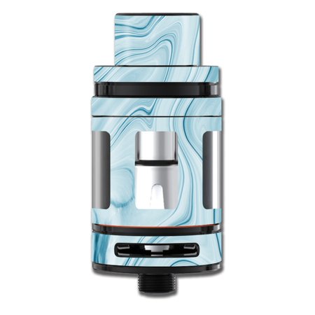 - Skin Decal For Smok Tfv8 Big Baby Beast Tank Vape / Baby Blue Ice Swirl Marble