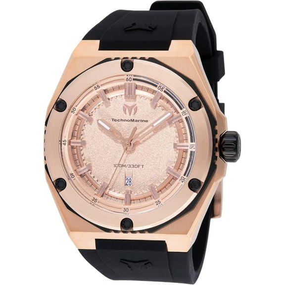 Technomarine Coral Quartz Rose Gold Dial Men's Watch TM-416065