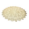 thumbnail image 3 of Diconna PVC Napperon Queue de Paon Or Chaud Noisetier Couleur Unie Décoration de Style Simple, 3 of 8