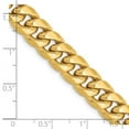 thumbnail image 2 of 9.3mm 14k Yellow Gold Polished Lobster Claw Closure Hollow Comfort Curb Chain Necklace 22 Inch Chain Necklace for Women, 2 of 2