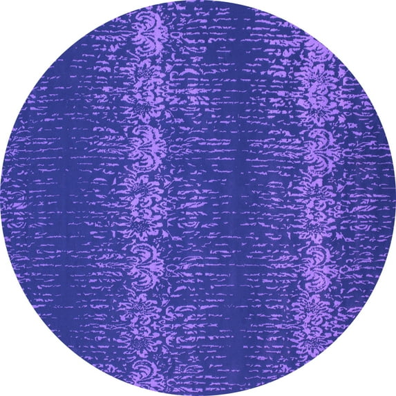 Ahgly Company Indoor Round Persian Purple Bohemian Area Rugs, 3' Round