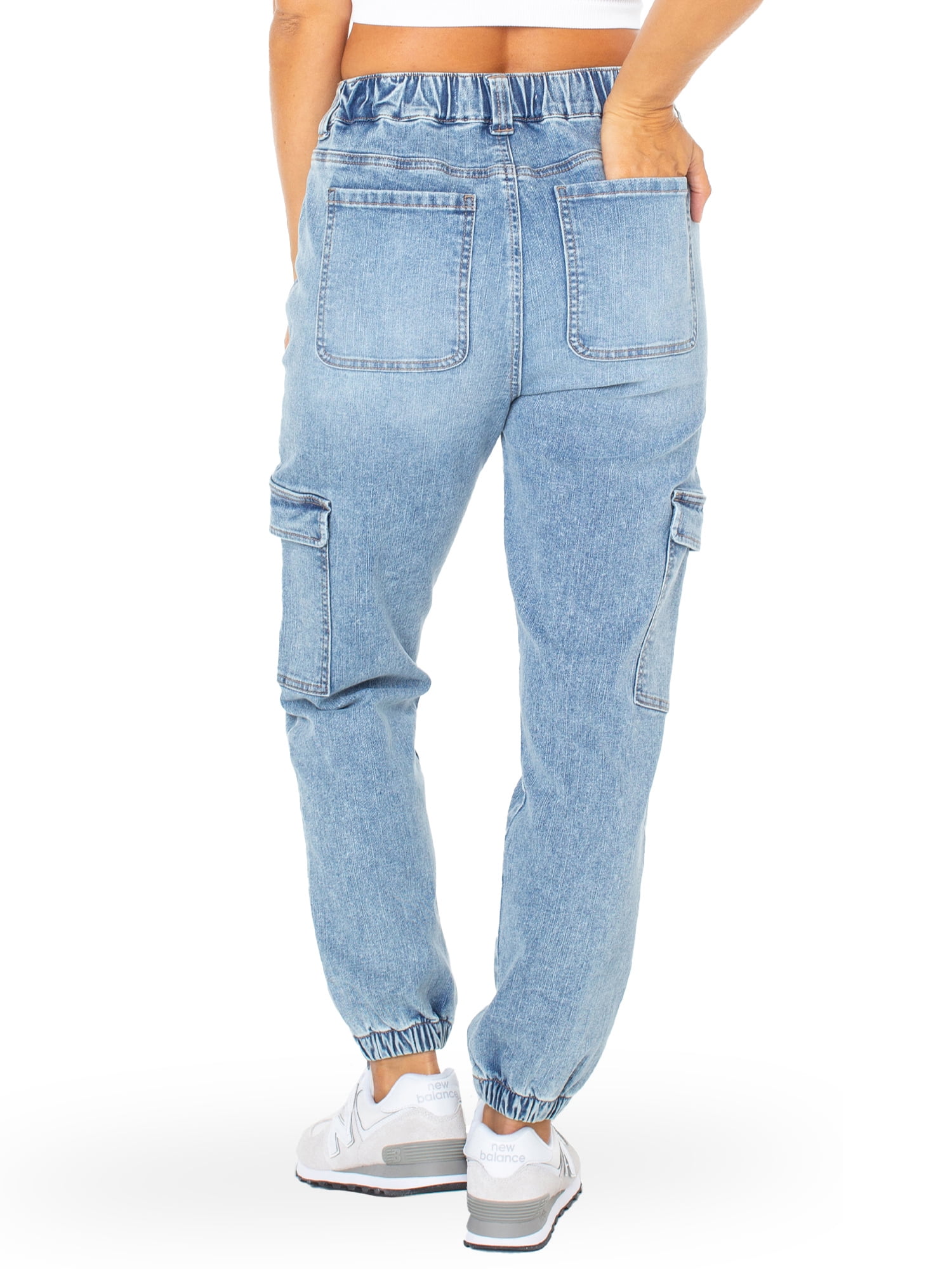 Pacsun light indigo denim cargo 2025 joggers