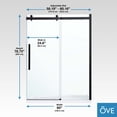 thumbnail image 2 of OVE Decors Bel Soft-Close Matte Black 60" Frameless Sliding Soft Close Shower Door, 2 of 17