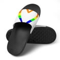 thumbnail image 4 of GZHJMY Stylish Slides for Women Men, Hand Drawing Heart Shape in Rainbow Colours Soft Flexible Slip-on Sandals Slippers, 4 of 7