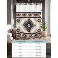 thumbnail image 6 of No Hook Cloth Fabric Shower Curtain with Snap in Liner, Brown Boho Waterproof Shower Curtains Set with See Through Top Window, Vintage Rustic Southwest Aztec Geometric Bath Curtains Shower 66"x72", 6 of 6