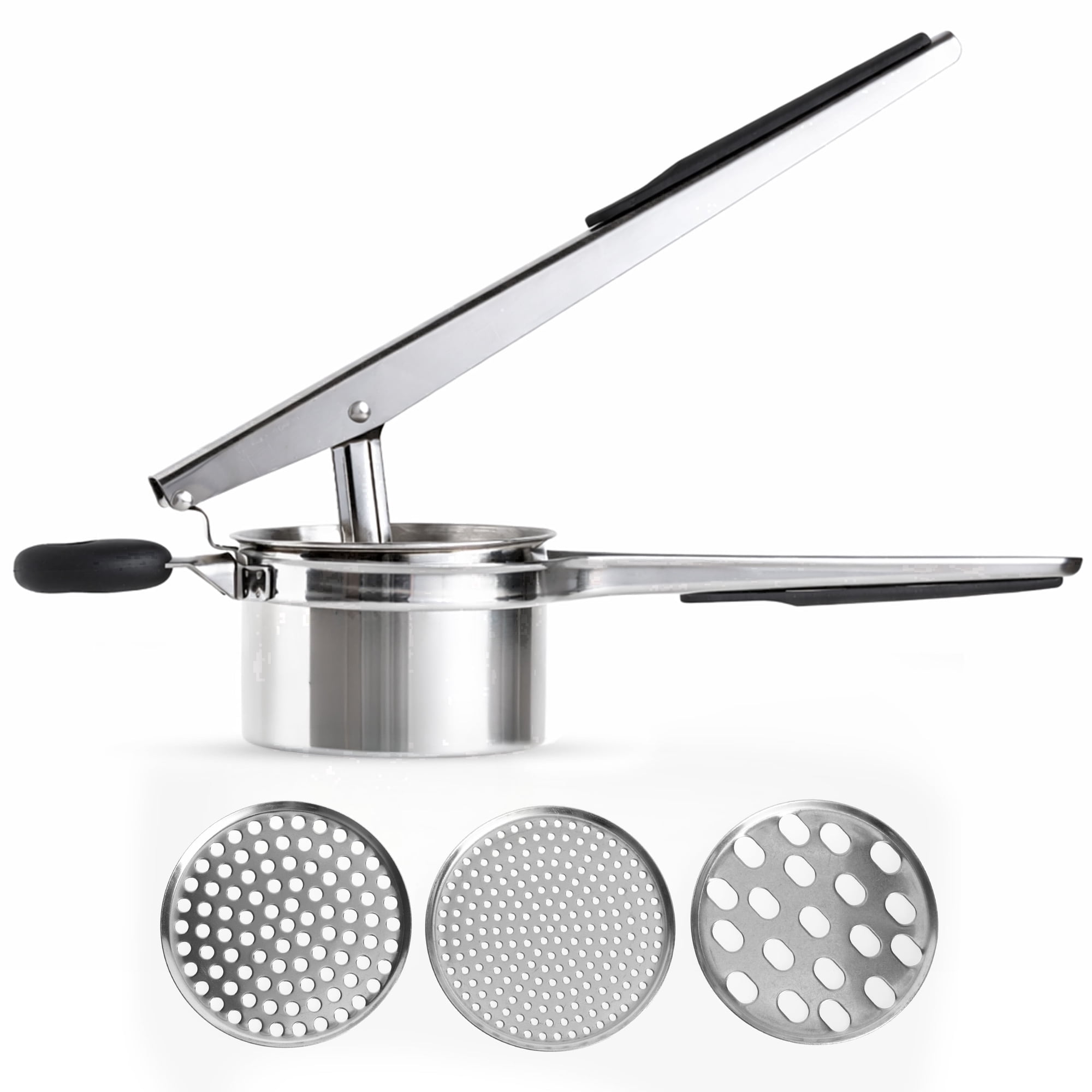 Luminuxe 15oz Stainless Steel Potato Ricer Masher, Heavy Duty, Non-Slip Handle, Dishwasher Safe