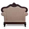thumbnail image 3 of Furniture of America Adelaide Brown Tufted Fabric Accent Chair in Dark Cherry, 3 of 11