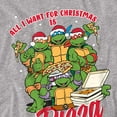 thumbnail image 2 of Teenage Mutant Ninja Turtles Christmas Pizza Unisex Adult T Shirt, 2 of 5