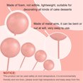 thumbnail image 3 of NOGIS 20 Pcs Ball Cake Topper Decorations Mini Balloons Cake Topper Sticks Red Balls Cake Picks Cake Topper Balls Cake Decorations for Wedding Birthday Cake Decorations (Rose Gold), 3 of 7