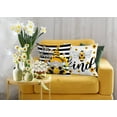 thumbnail image 3 of Sunflower Pillow Covers 18x18, Stripe Sunflower Decor Summer Pillow Covers for Couch Sofa Indoor Outdoor Yellow Sunflower Bee Pillows Summer Decorations, 3 of 6