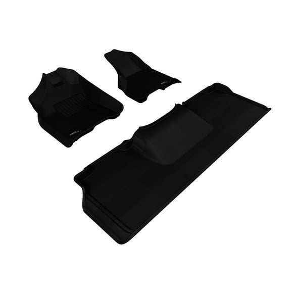 3D MAXpider Complete Set Custom Fit All-Weather Floor Mat for Select Dodge RAM 2500/3500 Models - Kagu Rubber (Black)