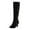 Black, variant on Boots for Women,Women Autumn Winter Thick High Heels Round Toe Side Zipper Retro Knee High Boots Elegant Stylish Footwear,Knee High Boots Women,A6.5