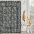thumbnail image 3 of Shower Curtain Spring Flowers Shower Curtains for Bathroom Decor, Waterproof Polyester Shower Curtain Set with Hooks, Small Stall Size 36" x 72" Blue Vintage Floral Bird, 3 of 9