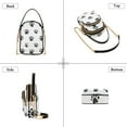 thumbnail image 3 of FORMRS Crossbody Bag for Women Quilted Travel Shoulder Cell Phone Purse with Chain Strap Handbag, Black Cartoon Cat Paw, 3 of 7