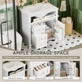 thumbnail image 4 of Lacoo 30'' Bathroom Vanity with Resin Sink, Wood Bathroom Storage Cabinet with Drawers and Shelves for Bathroom, White, 4 of 8