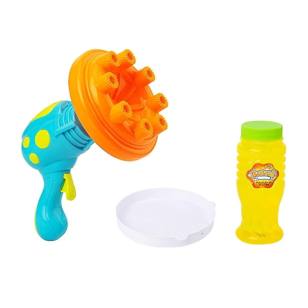 Máquina De Burbujas Con Forma De Flor – 10 Agujeros, Incluye Líquido De 70 Ml Y Cable USB, Ideal Para Fiestas Y Juegos Al Aire Libre