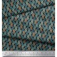 thumbnail image 3 of Soimoi Georgette Viscose Fabric Leaves Small Printed Craft Fabric by The Yard 42 Inch Wide, 3 of 3