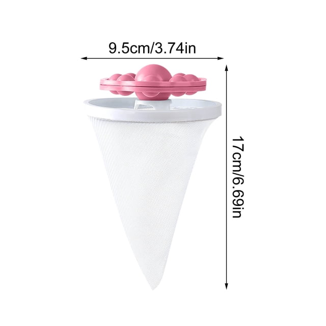 Pet Hair Remover For Laundry Reusable Floating Mesh Lint Catcher For Washing Machine With Conical Filter Design