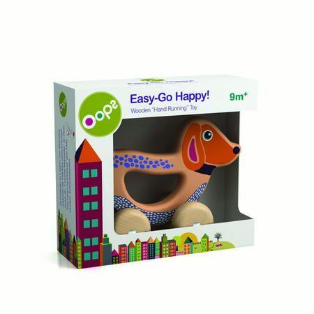 Oops - Easy-Go Happy the Dog - Wooden Hand Running Toy -