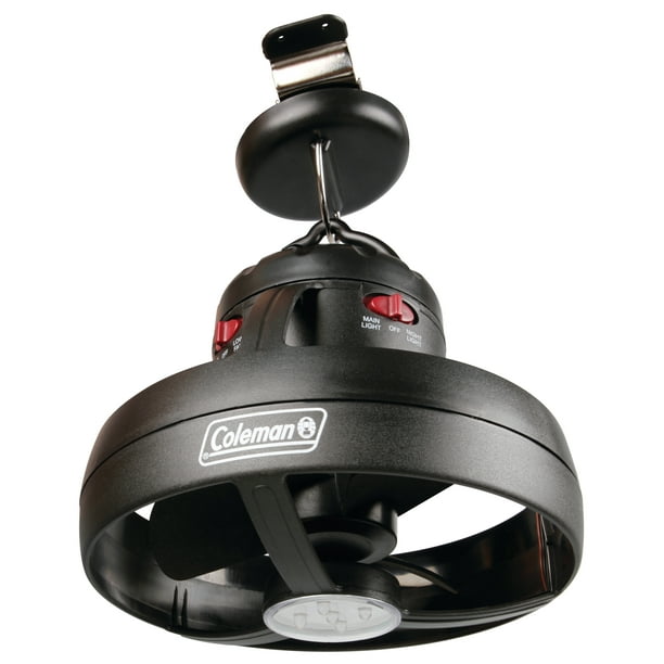 Coleman Cool Zephyr Ceiling Fan with White/Amber Light Tent Accessory