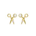 thumbnail image 1 of Jumpingount 1 par de pendientes de tijera para mujer, pendientes de decoración de diamantes de imitación, pendientes de aleación para novia, joyería Ropa, zapatos y accesorios Miscelánea Oro Jumpingount AP013907-01, 1 of 6
