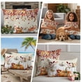 thumbnail image 4 of Outdoor Pillow Covers 20x12 Set of 2, Fall White Pumpkin Waterproof Patio Throw Pillow Covers for Couch Sofa Chair, Thanksgiving Orange Leaves Country Decorative Pillowcases for Throw Pillows, 4 of 9