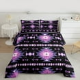 thumbnail image 2 of Homewish Purple Aztec Full Size Comforter Sets, Bohemian Geometric Bedding Comforter Set, Rustic Lodge Cabin Farmhouse Bedding Sets, Super Cozy Room Decor, 2 of 8
