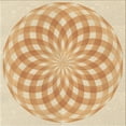 thumbnail image 1 of Ahgly Company Machine Washable Indoor Square Transitional Khaki Gold Area Rugs, 8' Square, 1 of 7